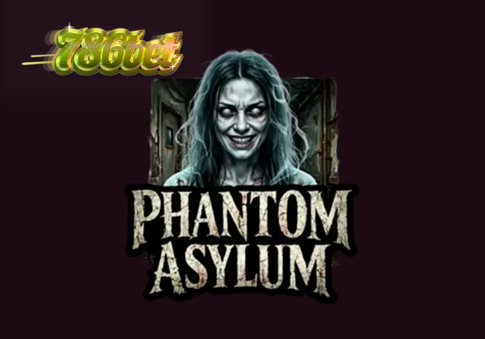 Phantom Asylum slot game interface showing dark hospital theme